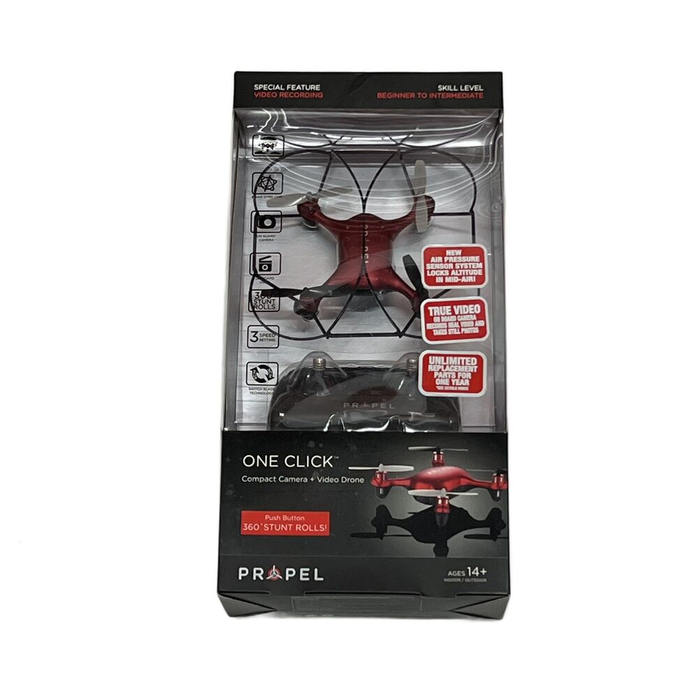 Propel ONE CLICK Compact Camera Video Drone Red New Sealed Altitude Hold RC
